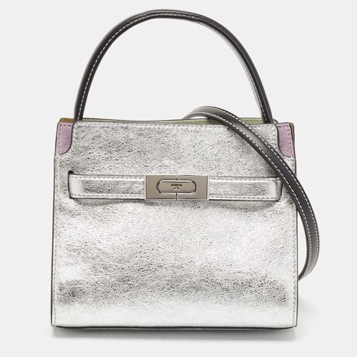 Tory Burch Multicolor Patent Leather and Suede Petite Lee Radziwill Double Tote - Tory Burch - Modalova