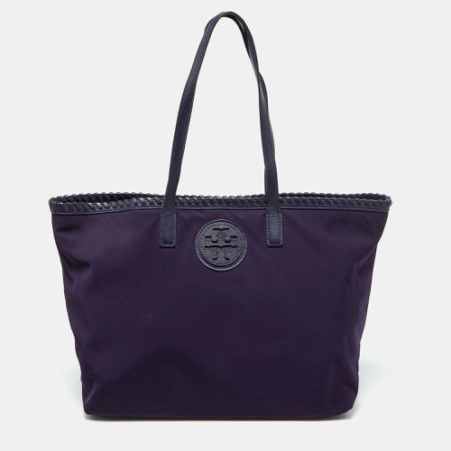 Tory Burch Purple Nylon and Leather Marion Logo Whipstitch Tote - Tory Burch - Modalova