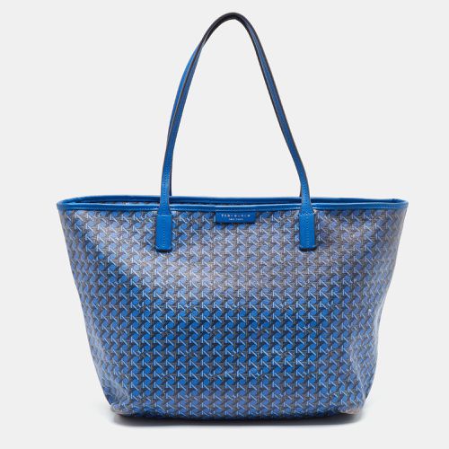 Tory Burch Blue Printed Coated Canvas Small Ever-Ready Zip Tote - Tory Burch - Modalova