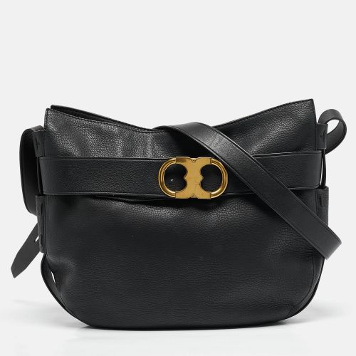 Tory Burch Black Leather Gemini Belted Shoulder Bag - Tory Burch - Modalova