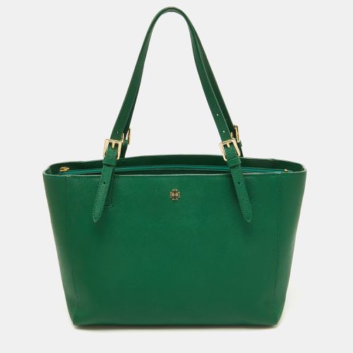 Tory Burch Green Leather Medium York Buckle Tote - Tory Burch - Modalova