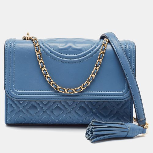 Tory Burch Blue Leather Small Fleming Shoulder Bag - Tory Burch - Modalova