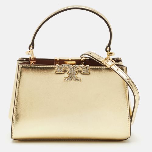 Tory Burch Gold Leather Mini Eleanor Top Handle Bag - Tory Burch - Modalova