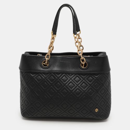 Tory Burch Black Quilted Leather Fleming Chain Tote - Tory Burch - Modalova