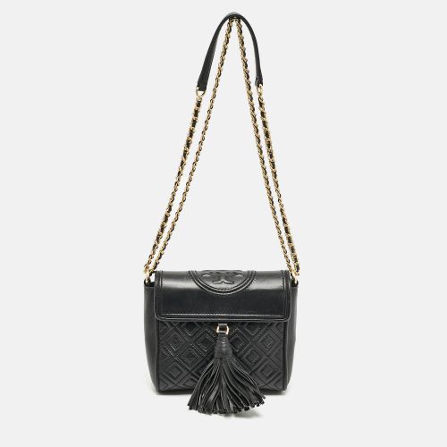 Tory Burch Black Quilted Leather Fleming Tassel Crossbody Bag - Tory Burch - Modalova