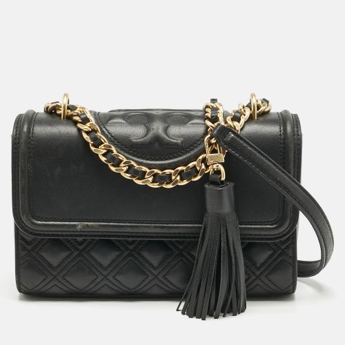 Tory Burch Black Leather Small Fleming Shoulder Bag - Tory Burch - Modalova