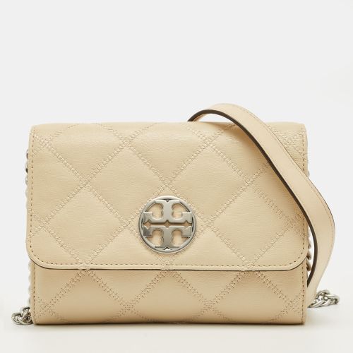 Quilted Leather Willa Wallet On Chain - Tory Burch - Modalova
