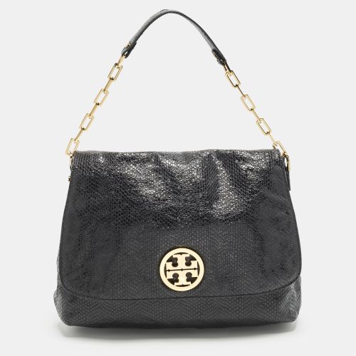 Snake Embossed Leather Flap Shoulder Bag - Tory Burch - Modalova