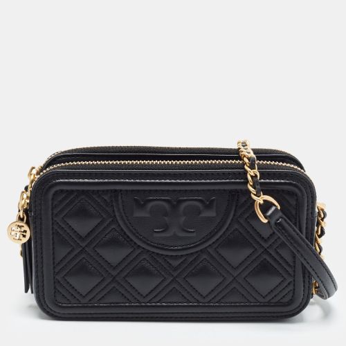 Fleming Mini Quilted Leather Double Zip Shoulder Bag - Tory Burch - Modalova