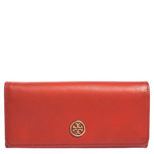 Tory Burch Red Leather Robinson Flap Continental Wallet - Tory Burch - Modalova