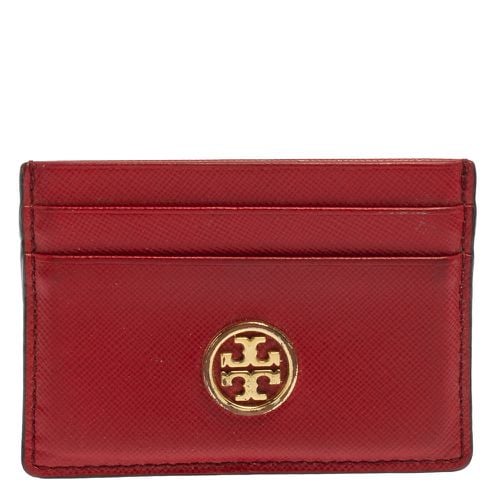 Tory Burch Red Leather Robinson Card Holder - Tory Burch - Modalova