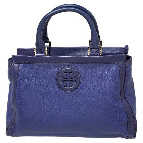 Tory Burch Purple Leather Hannah Tote - Tory Burch - Modalova