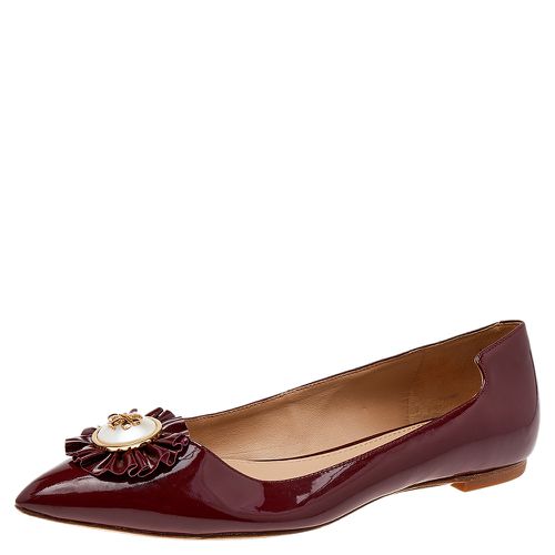 Tory Burch Burgundy Patent Leather Ballet Flats Size 36.5 - Tory Burch - Modalova