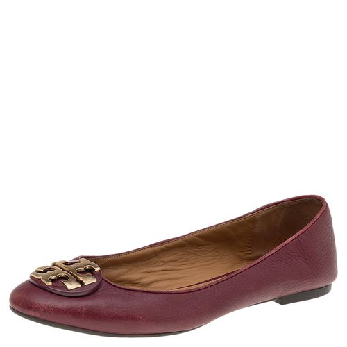 Tory Burch Burgundy Leather Ballet Flats Size 39.5 - Tory Burch - Modalova