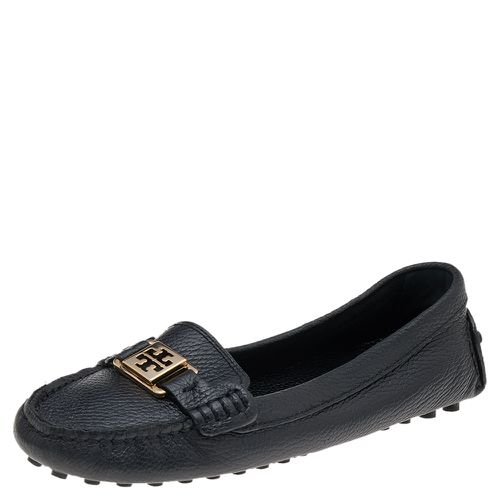 Tory Burch Black Leather Slip On Loafers Size 38 - Tory Burch - Modalova