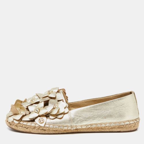 Tory Burch Gold Leather Blossom Espadrille Flats Size 36.5 - Tory Burch - Modalova