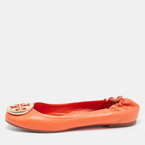 Tory Burch Orange Leather Minnie Scrunch Ballet Flats Size 36.5 - Tory Burch - Modalova