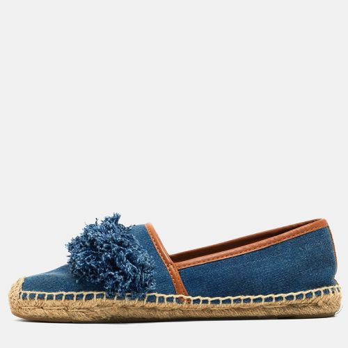 Tory Burch Blue Denim Shaw Espadrille Flats Size 38 - Tory Burch - Modalova