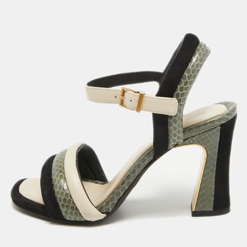 Tory Burch Tricolor Suede and Embossed Snakeskin Puffed Up Sandals Size 37.5 - Tory Burch - Modalova