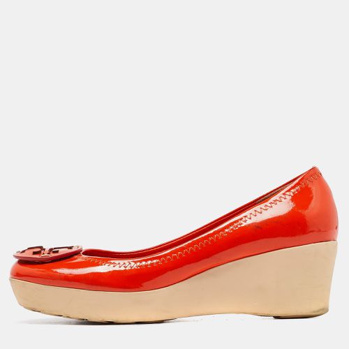 Tory Burch Orange Patent Leather Wedge Platform Pumps Size 36 - Tory Burch - Modalova