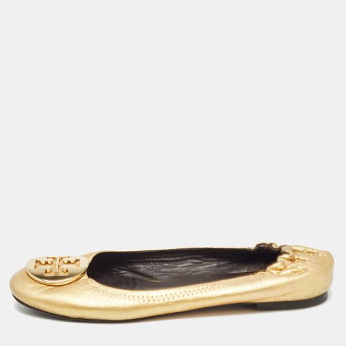 Tory Burch Metallic Gold Leather Claire Ballet Flats Size 37.5 - Tory Burch - Modalova