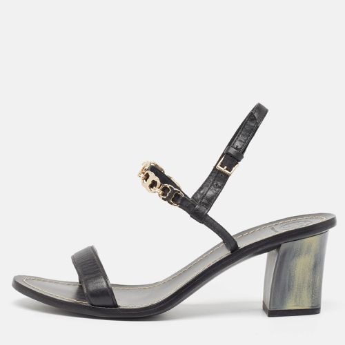 Tory Burch Black Leather Slingback Sandals Size 39.5 - Tory Burch - Modalova