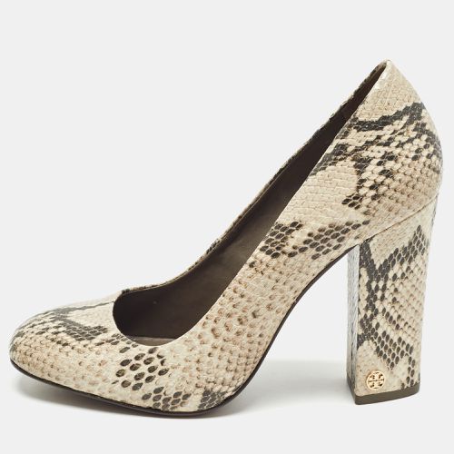 Tory Burch Two Tone Embossed Python Block Heel Pumps Size 39 - Tory Burch - Modalova