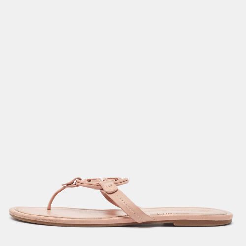 Tory Burch Pink Leather Crystal Embellished Miller Thong Flats Size 40.5 - Tory Burch - Modalova