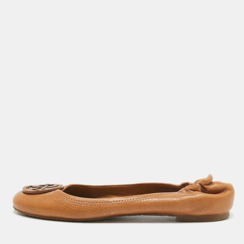 Tory Burch Brown Leather Minnie Scrunch Ballet Flats Size 38.5 - Tory Burch - Modalova