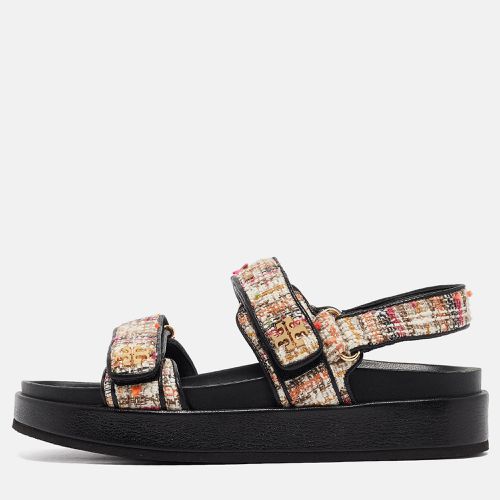 Tory Burch Multicolor Tweed and Leather Kira Sport Sandals Size 39.5 - Tory Burch - Modalova