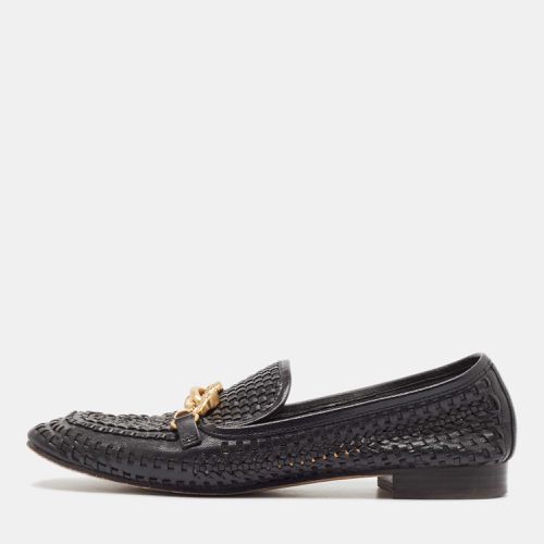 Tory Burch Black Woven Leather Jessa Loafers Size 38.5 - Tory Burch - Modalova