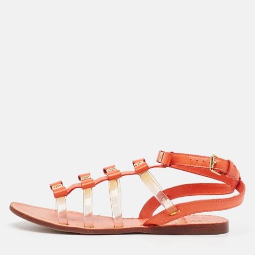 Tory Burch Orange Leather And PVC Kira Flat Sandals Size 37.5 - Tory Burch - Modalova