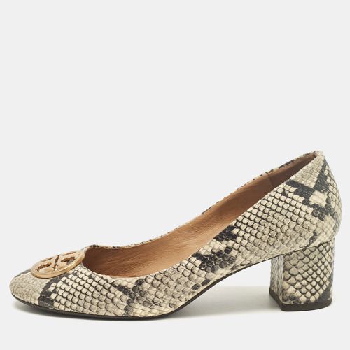 Tory Burch Multicolor Python Embossed Leather Chelsea Block Heel Pumps Size 38.5 - Tory Burch - Modalova