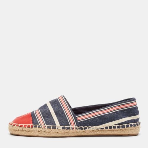 Denim and Leather Espadrille Flats Size 37.5 - Tory Burch - Modalova