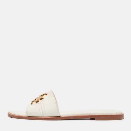 Leather Everly Flat Slides Size 38.5 - Tory Burch - Modalova