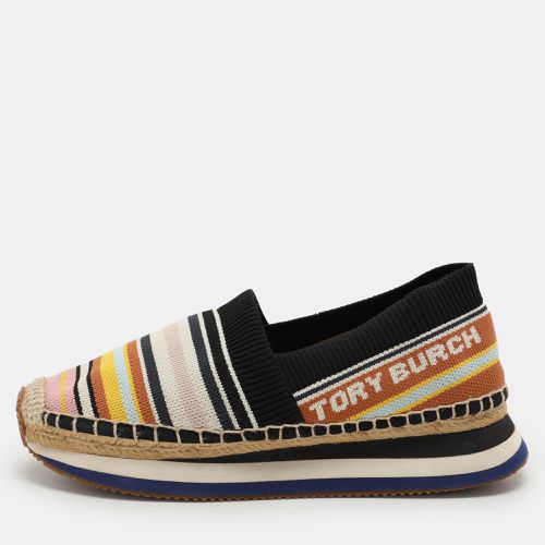 Tory Burch Multicolor Stretch Fabric Daisy Logo Espadrille Slip On Sneakers 37 - Tory Burch - Modalova