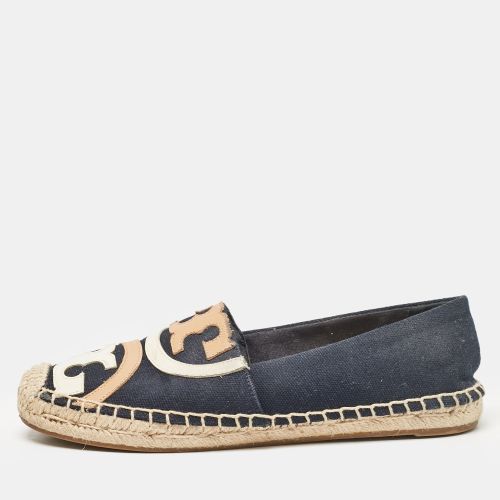 Tory Burch Navy Blue Canvas Poppy Espadrille Flats Size 36 - Tory Burch - Modalova