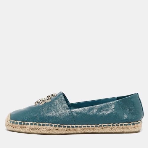 Tory Burch Blue Leather Ines Espadrille Flats Size 38.5 - Tory Burch - Modalova