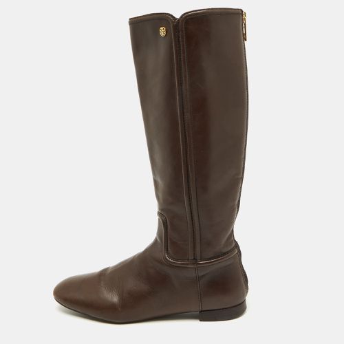 Tory Burch Dark Brown Leather Riding Knee Length Boots Size 41 - Tory Burch - Modalova