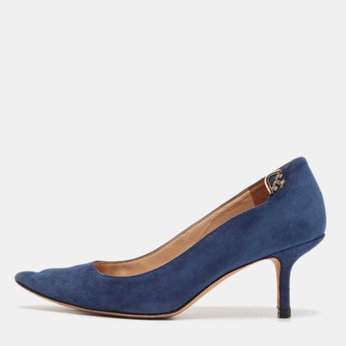 Tory Burch Blue Suede Elizabeth Pointed Toe Pumps Size 35.5 - Tory Burch - Modalova