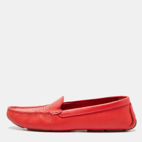 Leather Perforated Logo Slip On Loafers Size 38 - Tory Burch - Modalova