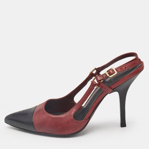 Tory Burch Black/Red Leather Slingback Pumps Size 39 - Tory Burch - Modalova