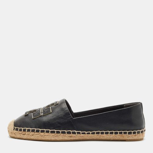 Tory Burch Black Leather Ines Espadrille Flats Size 37.5 - Tory Burch - Modalova