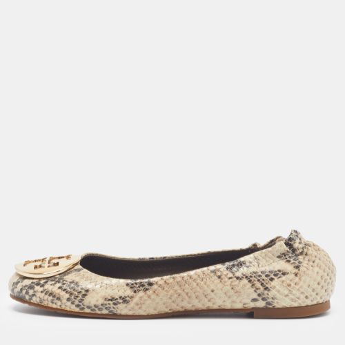Minnie Size 35 Two Tone Python Embossed Leather Ballet Flats - Tory Burch - Modalova