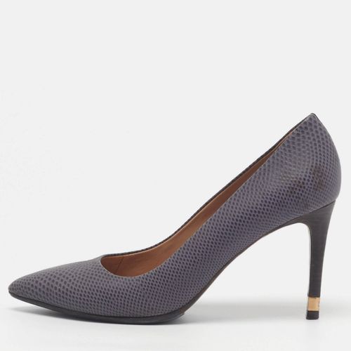 Size 37 /Black Embossed Leather Pointed Toe Pumps - Tory Burch - Modalova