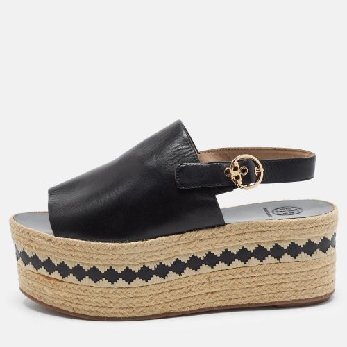 Dandy Size 40 Leather Platform Espadrille Slingback Sandals - Tory Burch - Modalova