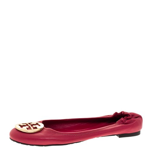 Tory Burch Pink Leather Scrunch Ballet Flats Size 40.5 - Tory Burch - Modalova