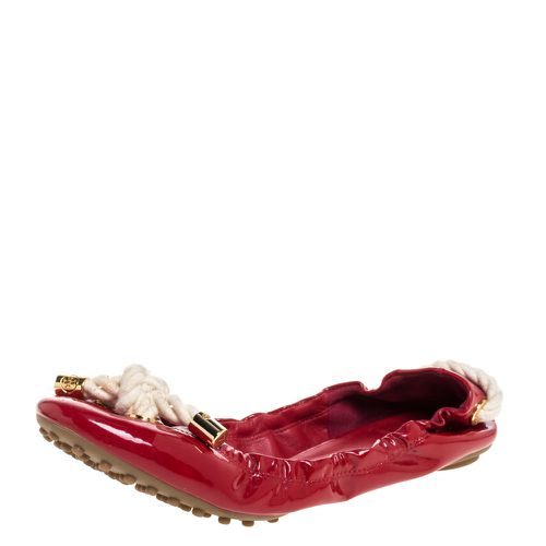 Tory Burch Red Patent Leather Scrunch Ballet Flats Size 38.5 - Tory Burch - Modalova