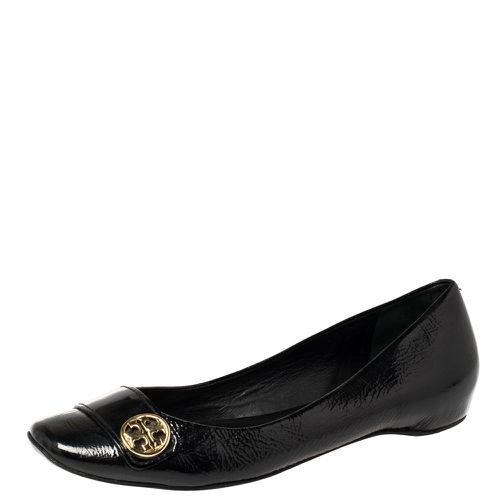 Tory Burch Black Patent Leather Andi Ballet Flats Size 39 - Tory Burch - Modalova