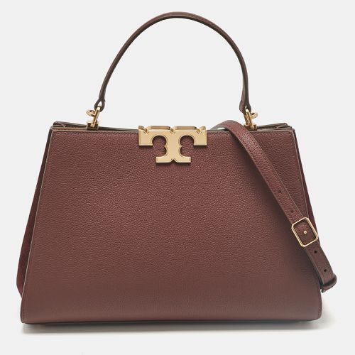 Leather and Suede Eleanor Top Handle Bag - Tory Burch - Modalova